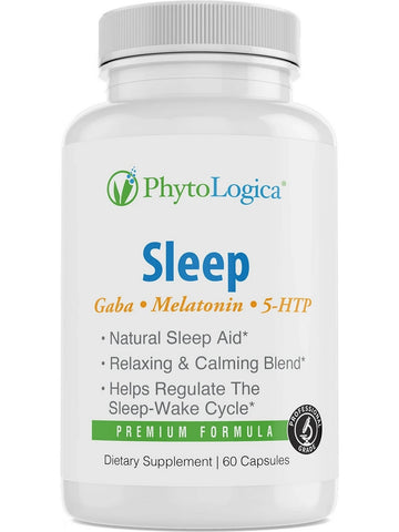 PhytoLogica, Sleep, Gaba, Melatonin, 5-HTP, 60 Capsules