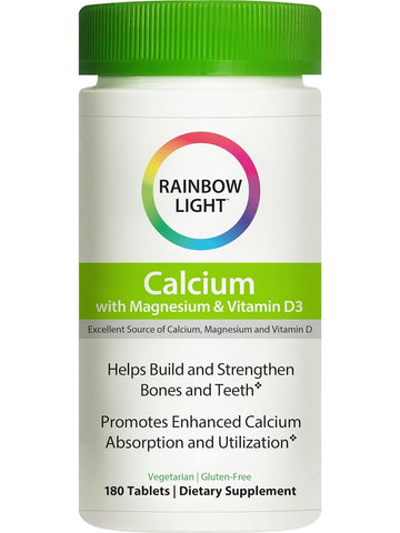 Rainbow Light, Calcium with Magnesium & Vitamin D3, 180 Tablets