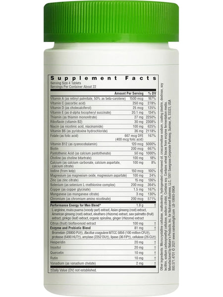 Rainbow Light, Men's Multivitamin for Performance Energy, 90 Tablets