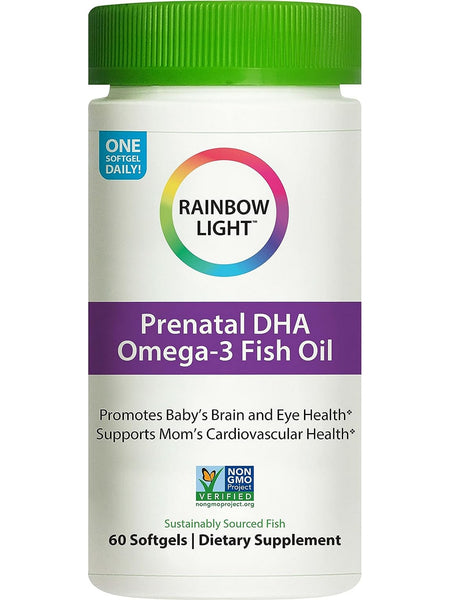 Rainbow Light, Prenatal DHA Omega 3 Fish Oil, 60 Softgels
