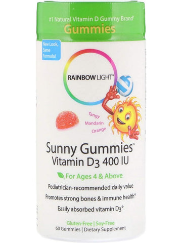 Rainbow Light, Sunny Gummies Vitamin D3 (400 IU), 60 Gummies