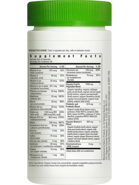 Rainbow Light, Certified Women's Multivitamin, 120 Capsules