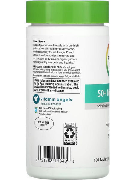 Rainbow Light, 50+ Mini Tablet Multivitamin, 180 Tablets