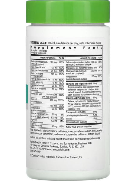 Rainbow Light, 50+ Mini Tablet Multivitamin, 180 Tablets