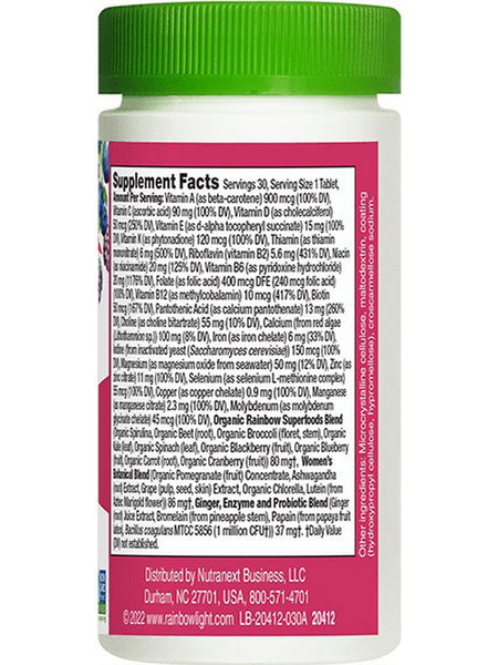Rainbow Light, High Potency Women's One Daily Multivitamin, 30 Vegetarian Tablets