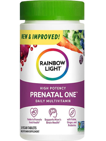 Rainbow Light, High Potency Prenatal One Daily Multivitamin, 30 Vegan Tablets