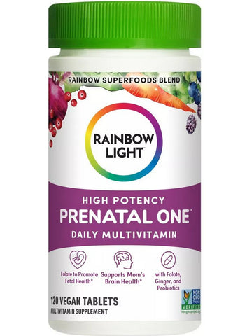 Rainbow Light, High Potency Prenatal One Daily Multivitamin, 120 Vegan Tablets