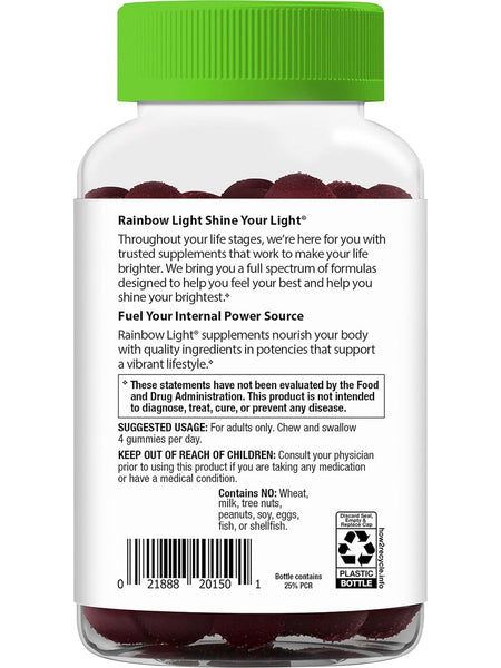 Rainbow Light, Men's Multivitamin Gummies Mixed Berry, 120 Gummies