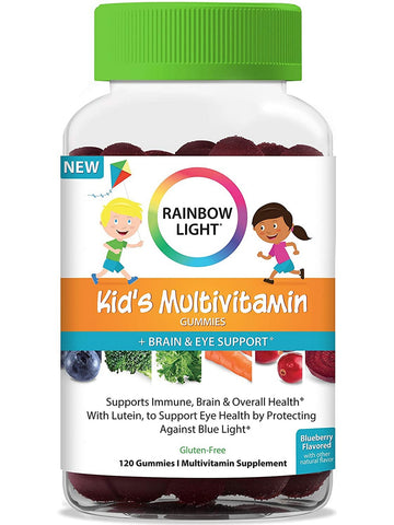 Rainbow Light, Kid’s Multivitamin Gummies + Brain & Eye Support, 120 Gummies