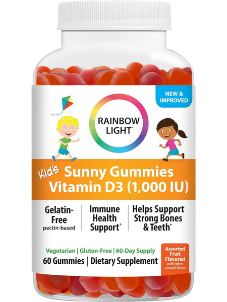 Rainbow Light, Kid's Sunny Gummies Vitamin D3 (1,000 IU), 60 Gummies