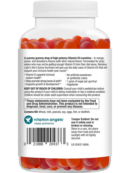 Rainbow Light, Kid's Sunny Gummies Vitamin D3 (1,000 IU), 60 Gummies