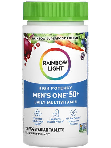 Rainbow Light, High Potency Men's One 50+ Multivitamin, 120 Vegetarian Tablets