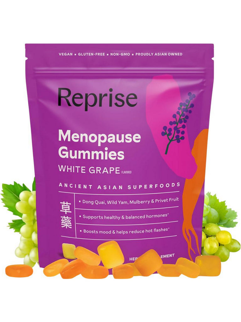 ** 12 PACK ** Reprise, Menopause Gummies, White Grape, 60 Gummies
