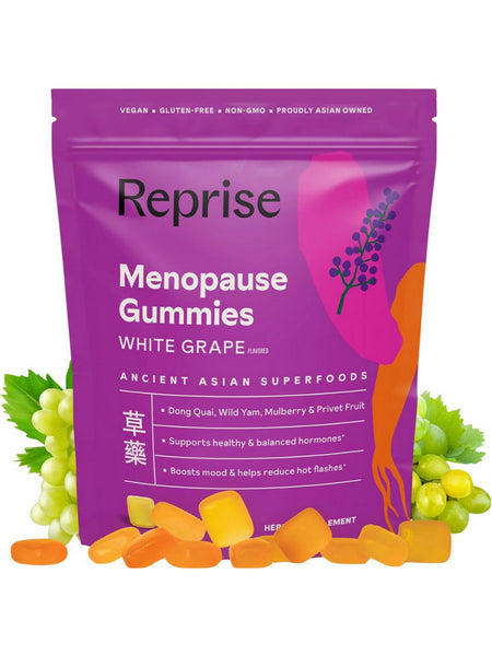 ** 12 PACK ** Reprise, Menopause Gummies, White Grape, 60 Gummies