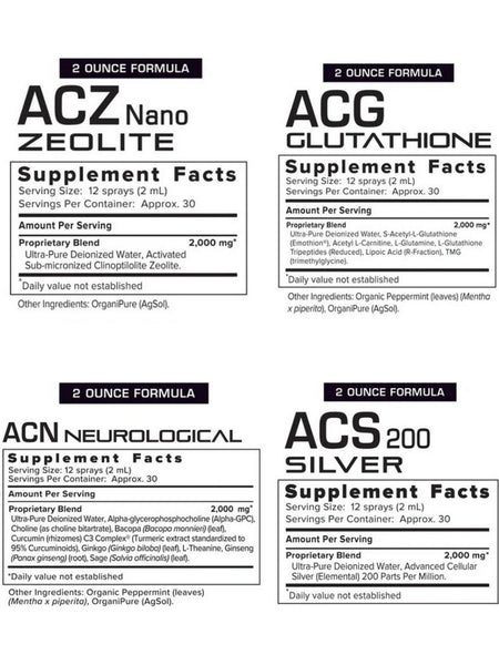 Results RNA, Ultimate Immune Support Extra Strength (ACS 200, ACZ Nano, ACG Glutathione, & ACN Neuro), 2 fl oz Spray Bottles