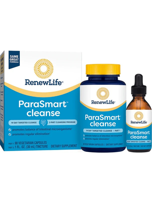 RenewLife, Para Smart Cleansing Formula, 1 Kit (90 Vegetarian Capsules and 1 fl oz Tincture)