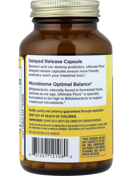Renew Life, Extra Care Ultimate Flora Probiotic, 50 Billion CFU, 60 Delayed Release Vegan Capsules