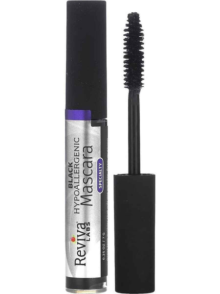 Reviva Labs, Black Hypoallergenic Mascara, 0.25 oz