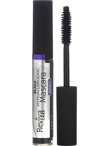 Reviva Labs, Black Hypoallergenic Mascara, 0.25 oz
