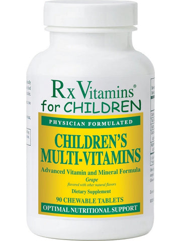 Rx Vitamins, Children's Multi-Vitamins, Natural Grape Flavor, 90 Chewable Tablets