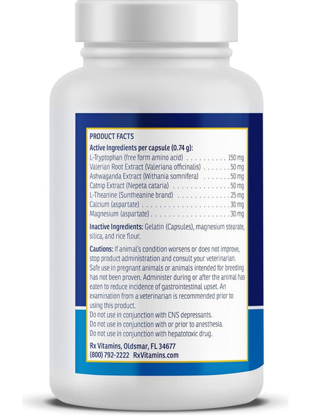 Rx Vitamins for Pets, NutriCalm for Dogs, 50 Capsules