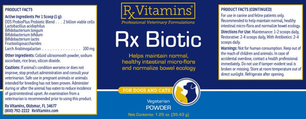 Rx Vitamins for Pets, Rx Biotic, 1.25 oz