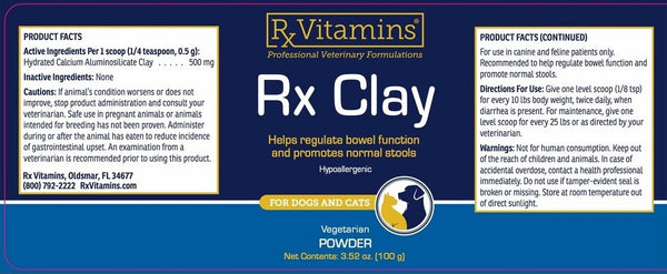 Rx Vitamins for Pets, Rx Clay, 3.52 oz