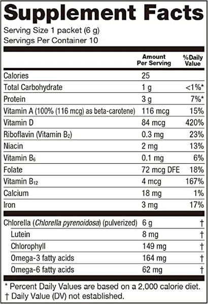 Sun Chlorella, Sun Chlorella Powder, 10 Packets, 6g each