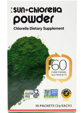 Sun Chlorella, Sun Chlorella Powder, 10 Packets, 3g each