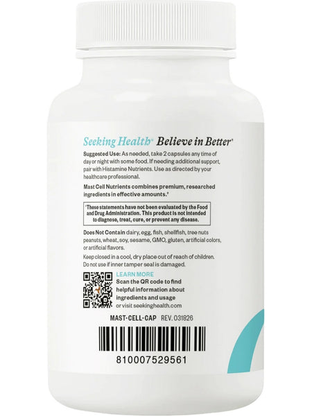 Seeking Health, Mast Cell Nutrients, 60 Capsules