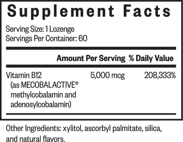 Seeking Health, Methyl B12 5000 (Formerly Active B12 5000), 60 lozenges
