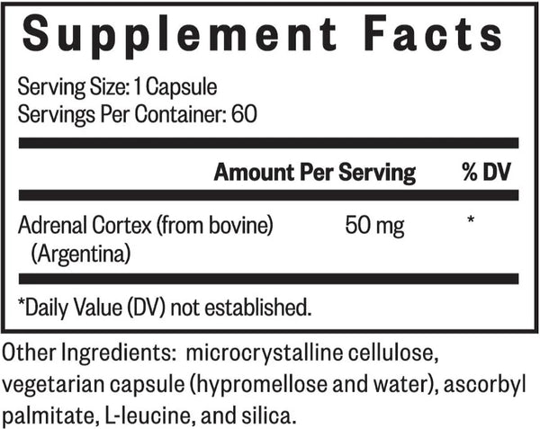 Seeking Health, Adrenal Cortex, 60 capsules