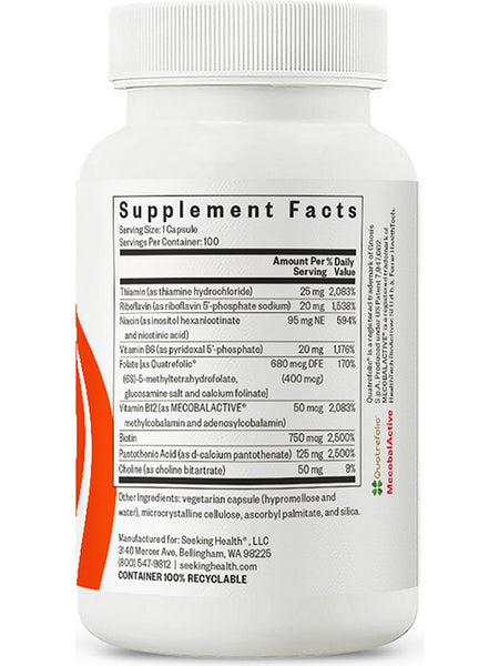 Seeking Health, B Complex Plus with Choline, 100 capsules