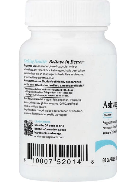 Seeking Health, Ashwagandha, 60 Capsules