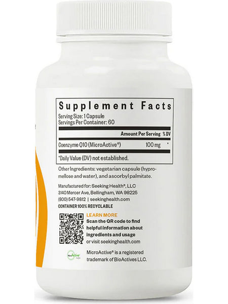 Seeking Health, CoQ10 100 mg, 60 vegetarian capsules