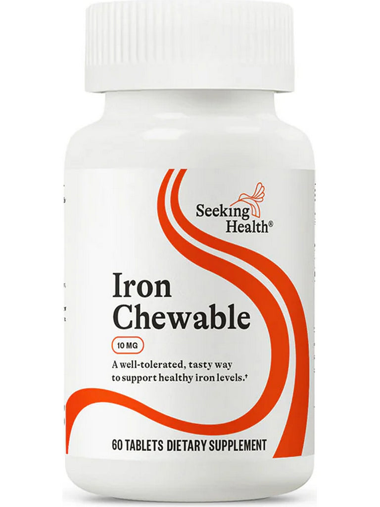 Seeking Health, Iron Chewable 10 mg, 60 chewable tablets
