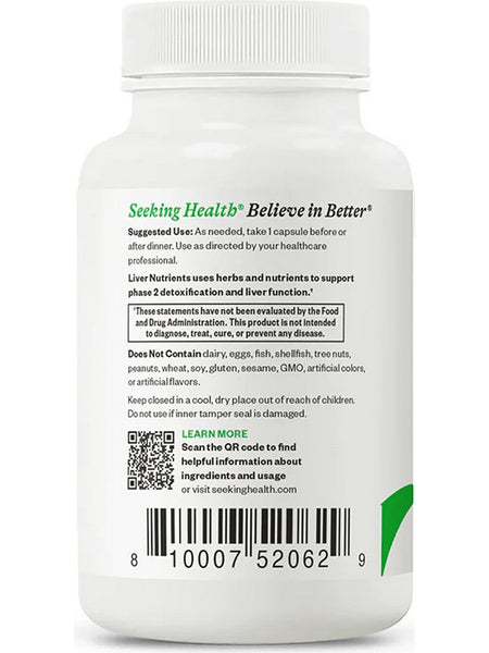 Seeking Health, Liver Nutrients, 60 Capsules