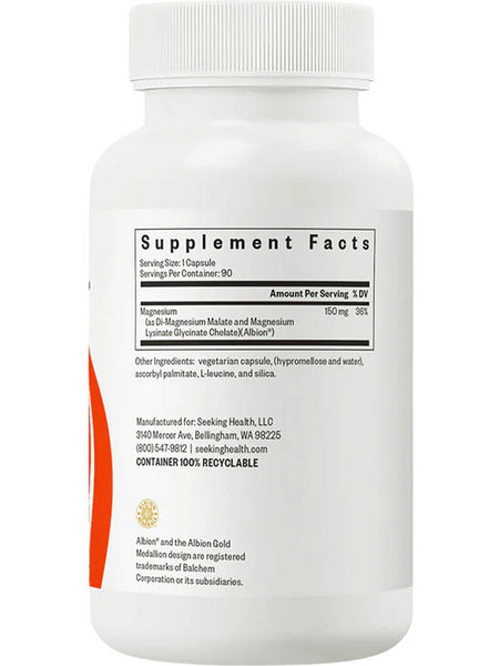Seeking Health, Optimal Magnesium, 150 mg, 90 Capsules