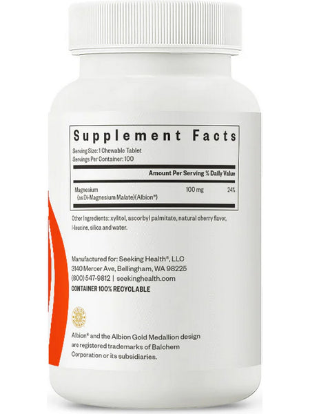 Seeking Health, Magnesium Malate Chewable, 100 chewable tablets