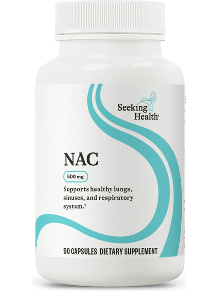 Seeking Health, NAC (N-Acetyl-L-Cysteine), 500mg, 90 Capsules