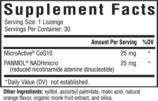 Seeking Health, Energy Nutrients (Formerly NADH + CoQ10), 30 lozenges