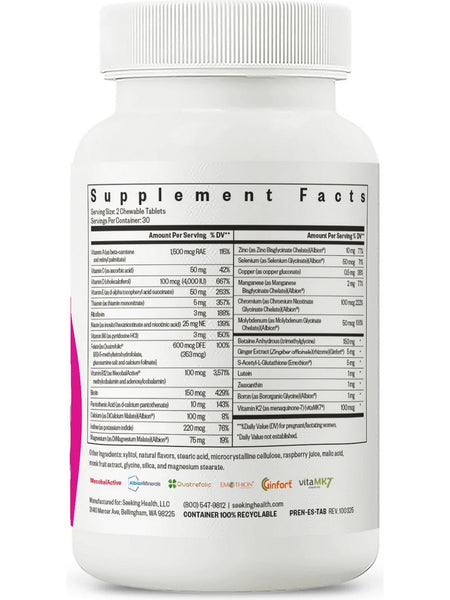 Seeking Health, Prenatal Essentials, 60 Chewable Tablets