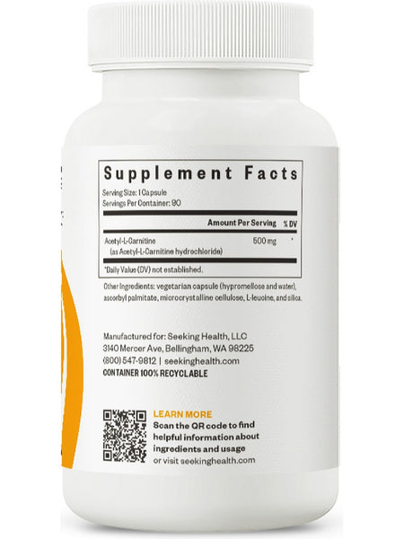 Seeking Health, Acetyl-L-Carnitine, 90 vegetarian capsules