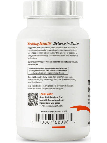 Seeking Health, Multivitamin One, 45 Capsules