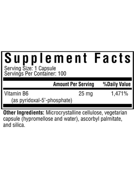 Seeking Health, P-5-P (Pyridoxal 5-Phosphate) 25 mg, 100 vegetarian capsules