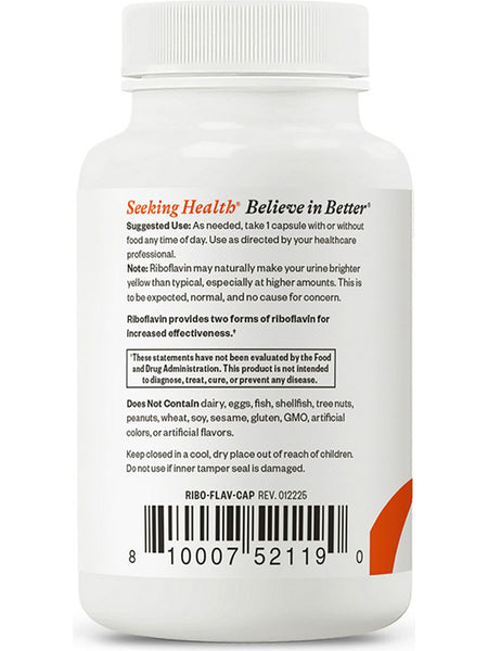 Seeking Health, Riboflavin 400 mg, 60 capsules