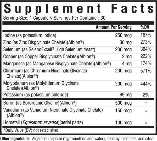 Seeking Health, Trace Minerals Complex, 30 vegetarian capsules
