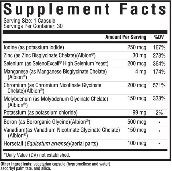 Seeking Health, Trace Minerals Complex II Iron and Copper Free, 30 vegetarian capsules