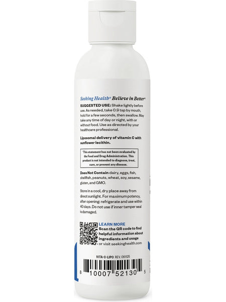 Seeking Health, Liposomal Vitamin C, 1,000 mg, 4.6 fl oz