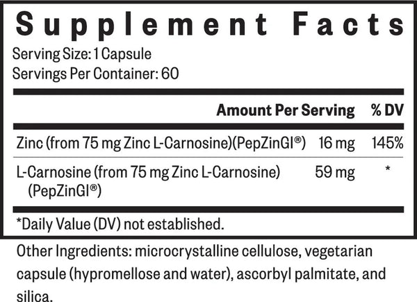 Seeking Health, Zinc Carnosine, 60 vegetarian capsules